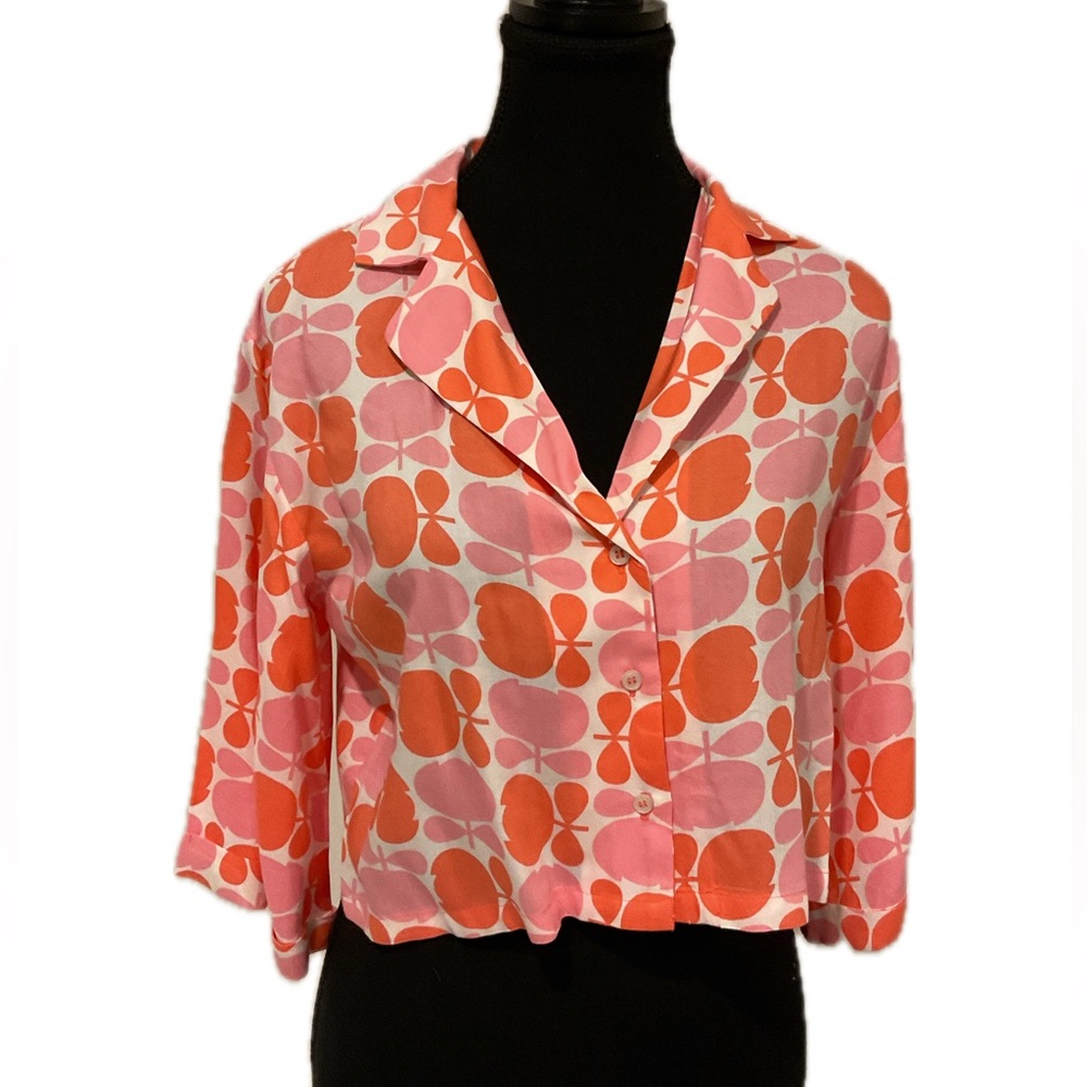Compania Fantastica CropColorful Patterned Buttoned shirt.